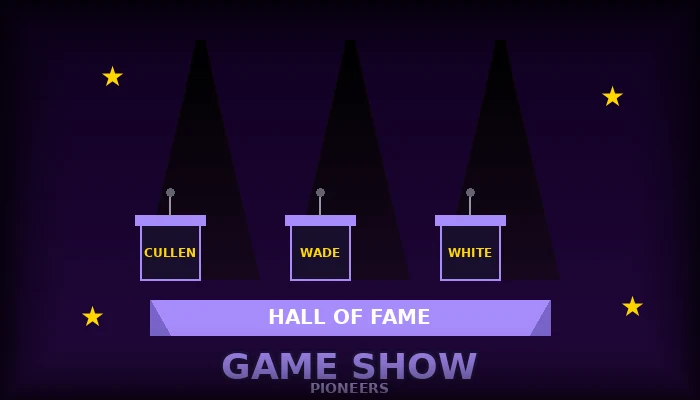 Vintage microphone on a game show stage